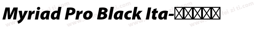Myriad Pro Black Ita字体转换
